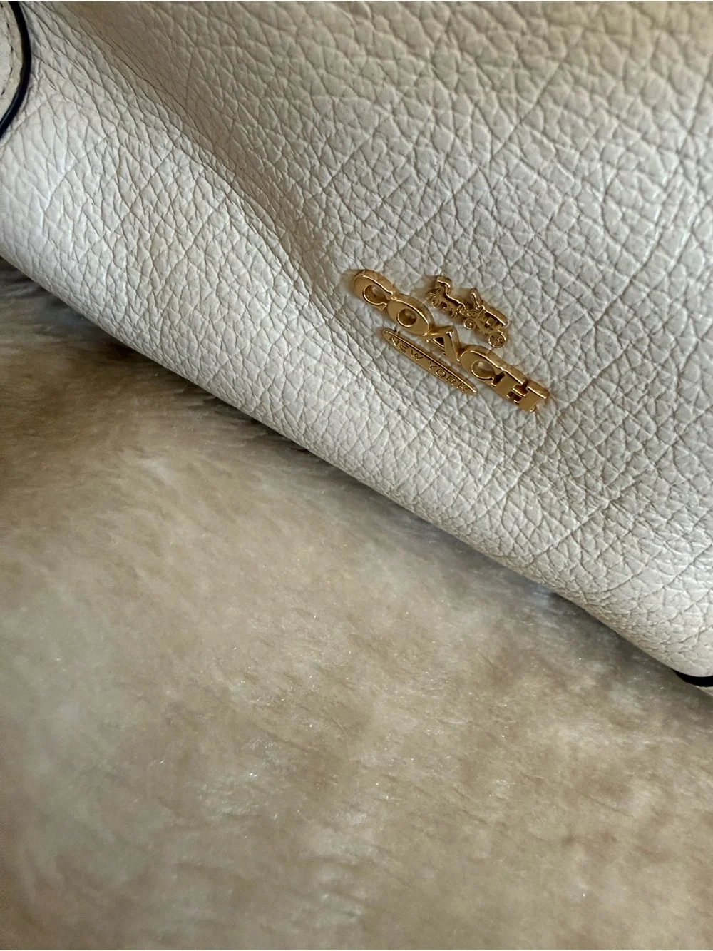 Coach structured pebbled